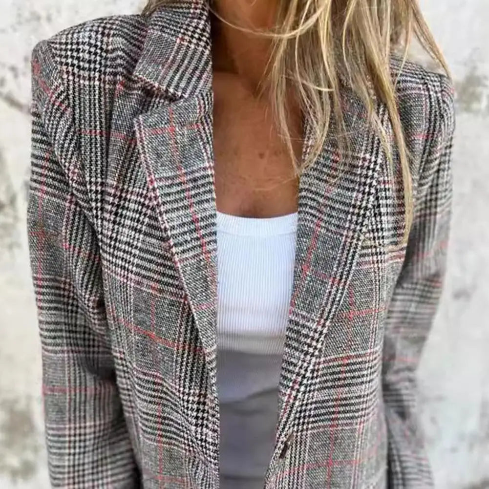 Blazer Rétro Pied-de-Poule